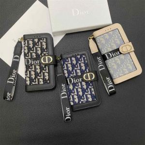 手帳型 ディオール iPhone16/16 Pro/16pro maxケース DIOR アイフォン15/15pro maxカバー ブランド iPhone14/13pro/12pro maxケース ストラップ付き