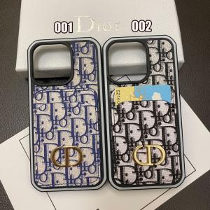 DIOR iPhone16 16プロケース カードポケット ディオール アイフォン15/15pro maxカバー ブランド iphone14/14プロ/13/12/11ケース