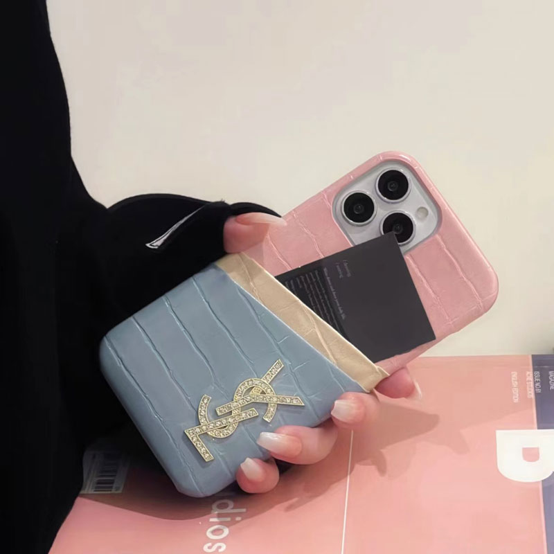 サンローラン iPhone16プロケース カード収納